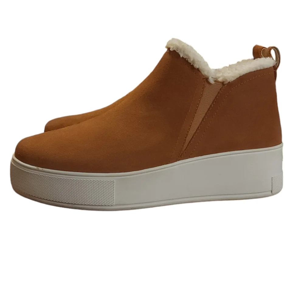 J/Slides Magic Boot Cognac Waterproof Suede Women's Size 8.5 - Picture 3 of 8